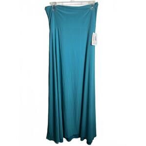 LuLaRoe Simply Comfortable Maxi Skirt Women's Medium Turquoise Whimsy New NWT